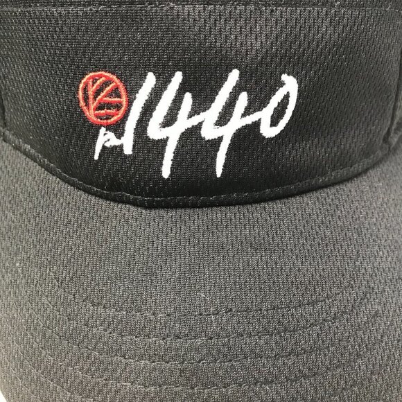 NEW P1440 Beach Volleyball sun visor black with white and red writing - Picture 2 of 8